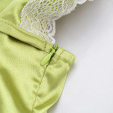 SC Sleeveless Lace Patchwork Sling Mini Dress GSZM-D26DS039