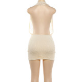 SC Halterneck Backless Mini Dress GZJQ-K6D01281A