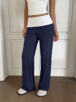 SC Casual Color Block Loose Pants GZYU-K26110007