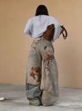 SC Plus Size Bear 3D Printed Loose Jeans GYLN-6035
