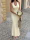 SC Halterneck Solid Color Backless Maxi Dress GZEY-D26230038