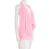 SC Mesh Halterneck Backless Mini Dress GDSF-D26DS041