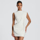 SC Sleeveless Solid Color Ruched Backless Mini Dress GSZM-D26DS056
