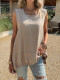SC Solid Color Sleeveless Loose Tops GZEY-K26220066