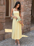 SC Halterneck Solid Color Backless Maxi Dress GZEY-D26230054