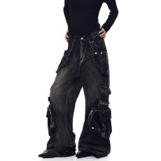 SC Fashion Multi Pockets Straight Jeans GQLF-910