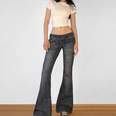 SC Casual Washed Flare Jeans GQLF-44330