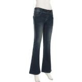 SC Casual Washed Flare Jeans GQLF-44330