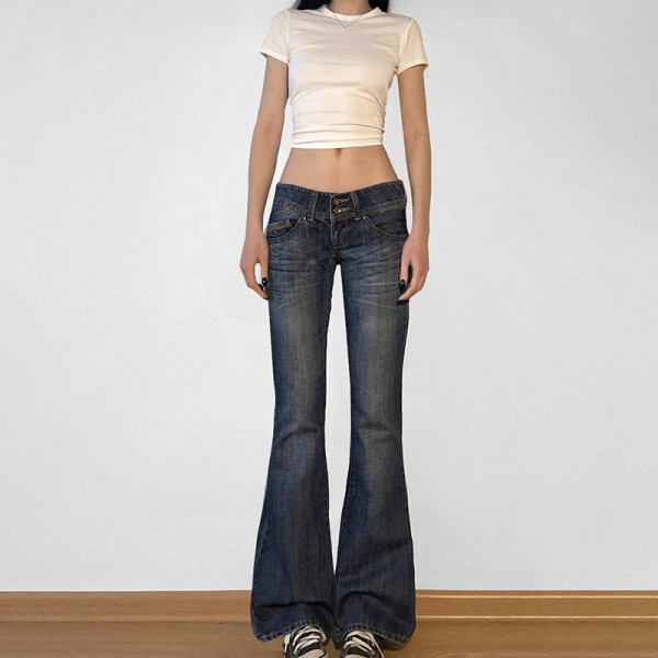 SC Casual Washed Flare Jeans GQLF-44330
