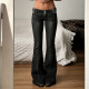 SC Fashion Patchwork Micro Flare Jeans GQLF-0134