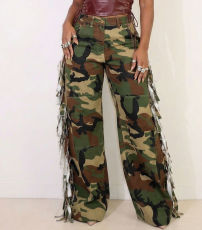 SC Camouflage Print Tassel Pants GSMJ-8026