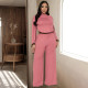 SC Solid Color Sleeveless Loose Two Piece Pant Set SHD-9587