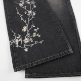 SC Retro Embroidery Flare Jeans GQLF-26899