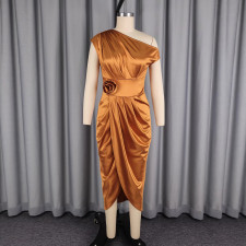 SC Sexy Satin Single Shoulder Split Long Dress GKEN-ADR051227