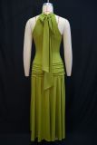 SC Solid Color Sleeveless Pleated Maxi Dress DGANY-LB2068