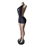 SC Sexy Backless Print Sleeveless Romper MEM-88685