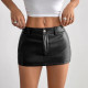 SC PU Leather Mini Skirts GPBY-8162