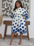 SC Lapel Print Half Sleeve Loose Romper GYLY-11123