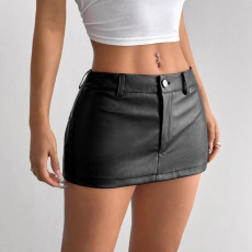 SC PU Leather Mini Skirts GPBY-8162