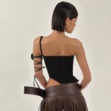 SC Sleeveless Sling Backless Wrap Chest Tank Top GPBY-8913