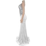 SC Halterneck Sequin Backless Maxi Dress BY-7642