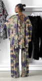 SC Bat T Shirt Print Two-Piece Pants Set GJMF-97830