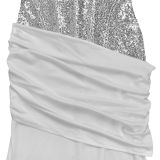 SC Halterneck Sequin Backless Maxi Dress BY-7642