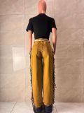SC Tassel Contrast Color Jeans LA-6009