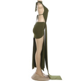 SC Sleeveless Backless Ruched Maxi Dress DLSF-K6D00007A