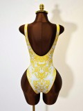 SC Sleeveless Print One Piece Swimsuit GHYX-8223