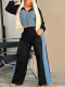 SC Long Sleeve Color Block Two Piece Pants Set YH-9010