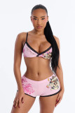 VIP1 Print Tie Up Bikinis Two Piece Swimsuit GMJL-XH260