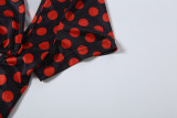 SC Polka Dots Print Bikinis Tops Three Piece Shorts Set GZJQ-K6S02650A