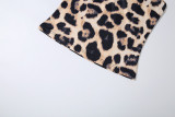 SC Leopard Print Sling Top Two Piece Shorts Set GZJQ-K25S90878