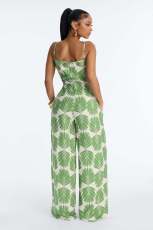 SC Print Sling Slim Jumpsuit YD-8850