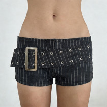 SC Stripe Denim Belt Shorts GPKJ-MR47925
