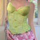SC See Through Lace Patchwork Sling Tank Tops GPKJ-MR47143