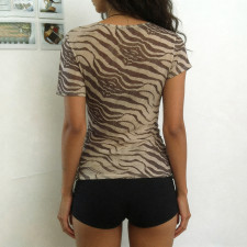 SC Mesh Print Short Sleeve T Shirt GPKJ-MR47652