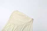 SC Deep V Neck Backless Tops Split Long Skirt Set XEF-K25S91283