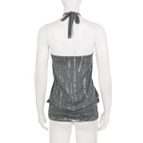 SC Halterneck Off Shoulder Sexy Tops GPKJ-MR47041