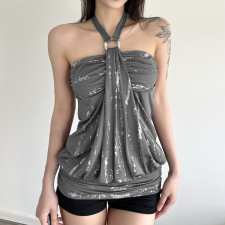 SC Halterneck Off Shoulder Sexy Tops GPKJ-MR47041