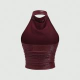 SC Off Shoulder Backless Tank Tops GXIY-K26L2273