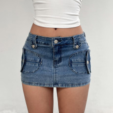 SC Casual Simple Denim Skirt GPKJ-MR46255