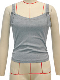 SC Adjustable-strap V-neck Tank Top SH-391498