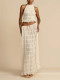 SC Sleeveless Press Pleated Top Long Skirt 2 Piece Set SH-391524