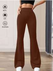 SC Solid Color High Waist Flare Pants GDYF-3517