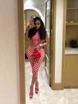 SC Polka Dots Print Sleeveless Jumpsuit MEM-88687