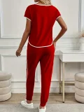 SC Short Sleeve Loose Two Piece Pants Set GDYF-3509