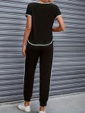 SC Short Sleeve Loose Two Piece Pants Set GDYF-3509
