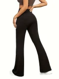 SC Solid Color High Waist Flare Pants GDYF-3517